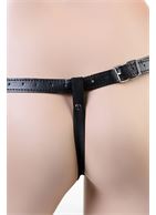 Черное БДСМ бикини TOYFA Theatre с металлическим декором