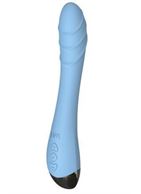 Голубой изогнутый вибратор Altas (21 см)