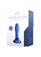 Стеклянная анальная пробка Star синего цвета (11,5 см)