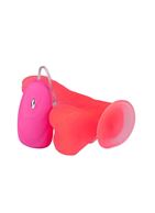 Розовый гелевый вибратор на присоске (19 см)