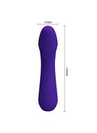 Фиолетовый силиконовый вибратор Cetus для G-точки (15 см)