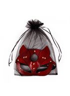 Красная игровая маска с ушками