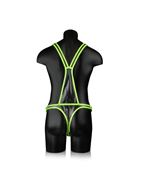 Мужская люминесцентная сбруя на тело (размер L-XL)