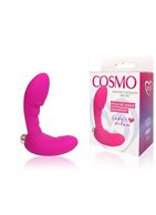 Розовый вибромассажер Сosmo с отростком (9 см)