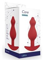 Бордовая анальная пробка Libra L (14,2 см)