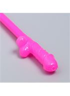 Розовые коктейльные трубочки в виде пениса (5 шт)