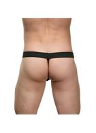 Мужские трусы-стринги с поясом в горошек