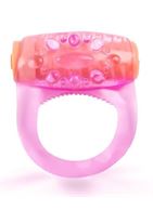 Розовое кольцо с вибропулей для усиления эрекции