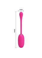 Ярко-розовое виброяйцо Doreen с электростимуляцией и управлением через приложение