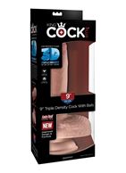 Телесный фаллоимитатор на присоске 9" Triple Density Cock with Balls (24,1 см)