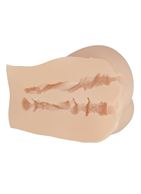 Телесный мастурбатор-полуторс Emilia с вибрацией