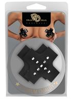 Черные пэстисы-кресты с клепками