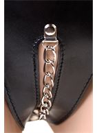 Черное БДСМ бикини TOYFA Theatre с металлическим декором