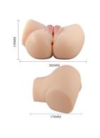 Телесный мастурбатор-полуторс Emilia с вибрацией