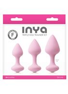 Набор из 3 нежно-розовых анальных пробок Triple Kiss Trainer Kit