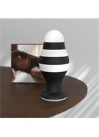 Черно-белая анальная втулка 6.5" X-Missioner Butt Plug (17 см)