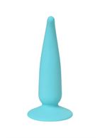 Голубая удлиненная анальная втулка (12,5 см)