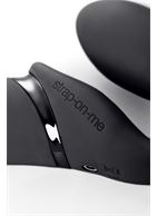 Черный безремневой вибрострапон Vibrating Bendable Strap-On - size L