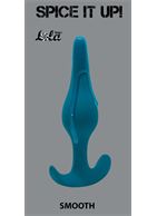 Бирюзовая анальная пробка Smooth (12,5 см)