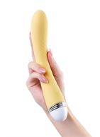 Желтый вибратор Calla классической формы (22 см)