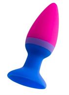 Сине-розовая анальная пробка Reed (10 см)