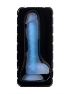 Прозрачно-синий фаллоимитатор, светящийся в темноте, Steve Glow (20 см)