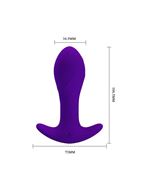 Фиолетовая анальная втулка с вибрацией (10,5 см)