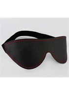 Черная маска с декоративной строчкой на резинке