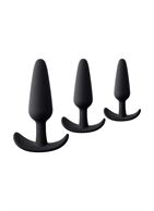 Набор из 3 черных анальных втулок Eridani