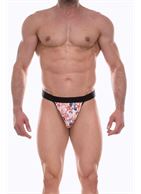 Белые трусы-тонги с морским принтом