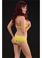 Пикантный женский комплект белья с бахромой