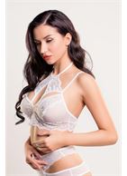 Удлиненный бралетт со вставками кружева