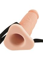 Телесный реалистичный фаллоимитатор с полостью Silicone Hollow Extension (20 см)