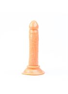 Телесный анальный фаллоимитатор на присоске (12 см)