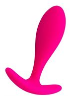 Ярко-розовая удлиненная анальная пробка (7,2 см)