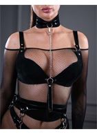Стильный замшевый ошейник с поводком Sex Game
