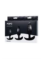 Набор из 3 черных анальных втулок Eridani