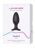 Черная анальная вибропробка HUSH 2 Size L (12,1 см)