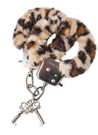Наручники с леопардовым принтом на опушке