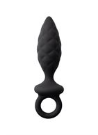 Черная анальная пробка Strob M (13,5 см)