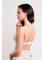 Удлиненный бралетт со вставками кружева