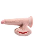 Телесный фаллоимитатор на присоске 8" Triple Density с подвижной мошонкой (20,3 см)