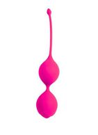 Розовые двойные вагинальные шарики Cosmo с хвостиком