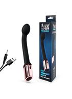 Черный перезаряжаемый вибростимулятор простаты (22 см)