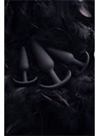 Набор из 3 черных анальных втулок Eridani