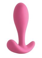 Розовая силиконовая анальная пробка Firefly - Ace I Plug (10,2 см)