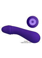Фиолетовый силиконовый вибратор Cetus для G-точки (15 см)