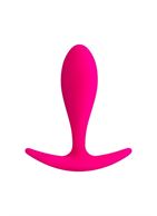 Ярко-розовая удлиненная анальная пробка (7,2 см)