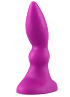 Фиолетовая коническая анальная пробка (10 см)