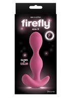 Розовая силиконовая анальная пробка-елочка Firefly - Ace II Plug (10,2 см)